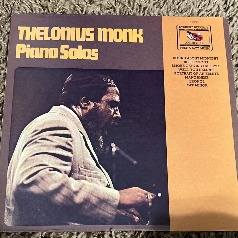 Thelonious Monk Piano Solos Recorded In Paris Feel 336 Everest Records 1978